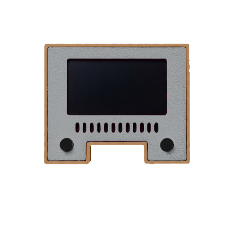 Retro Mini TV, brown shell and grey screen